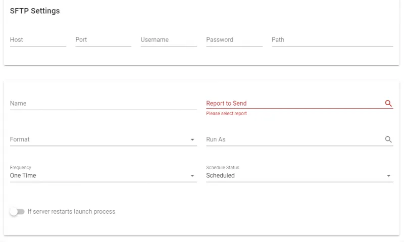 sftp settings