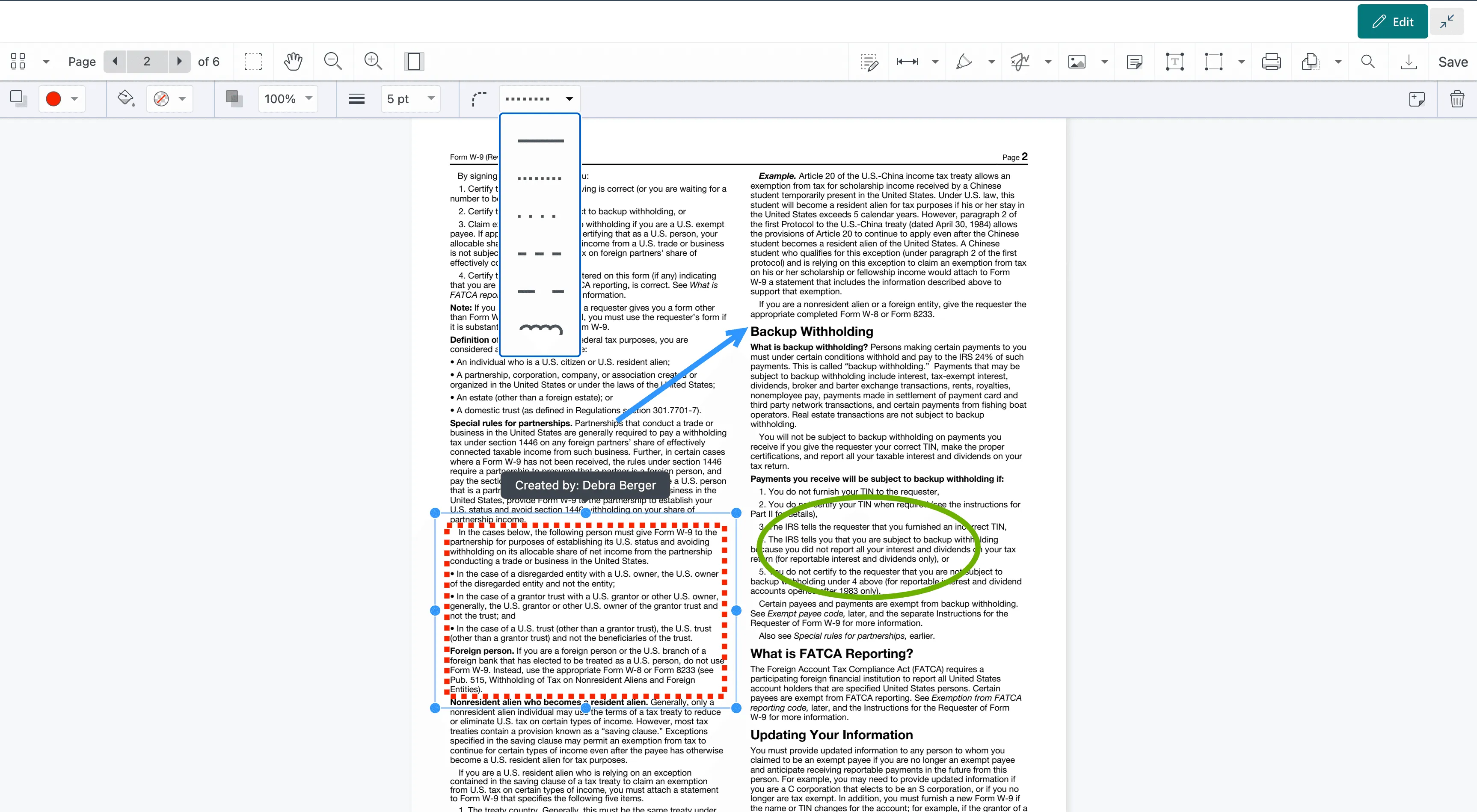 Edit shape annotations