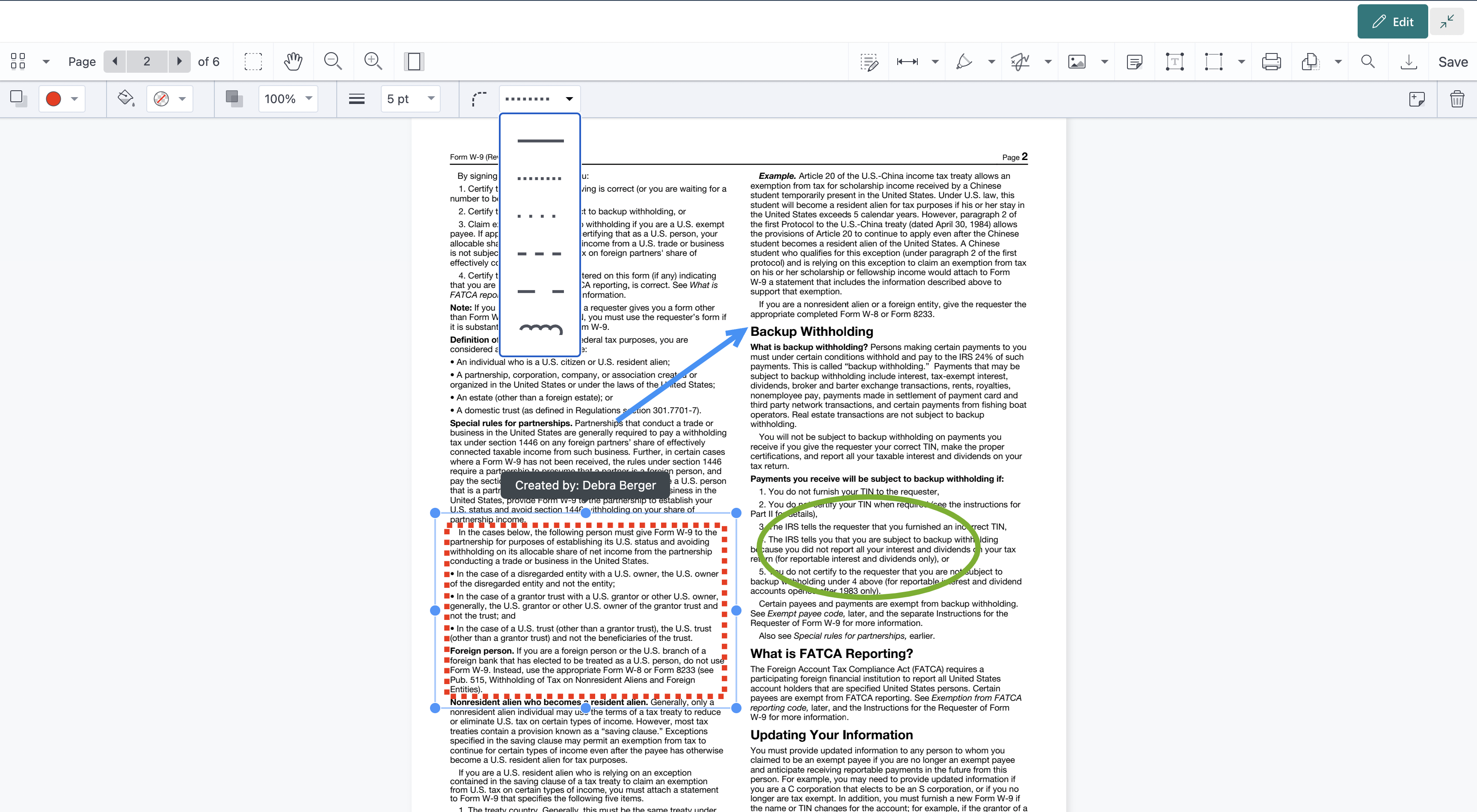 Edit shape annotations