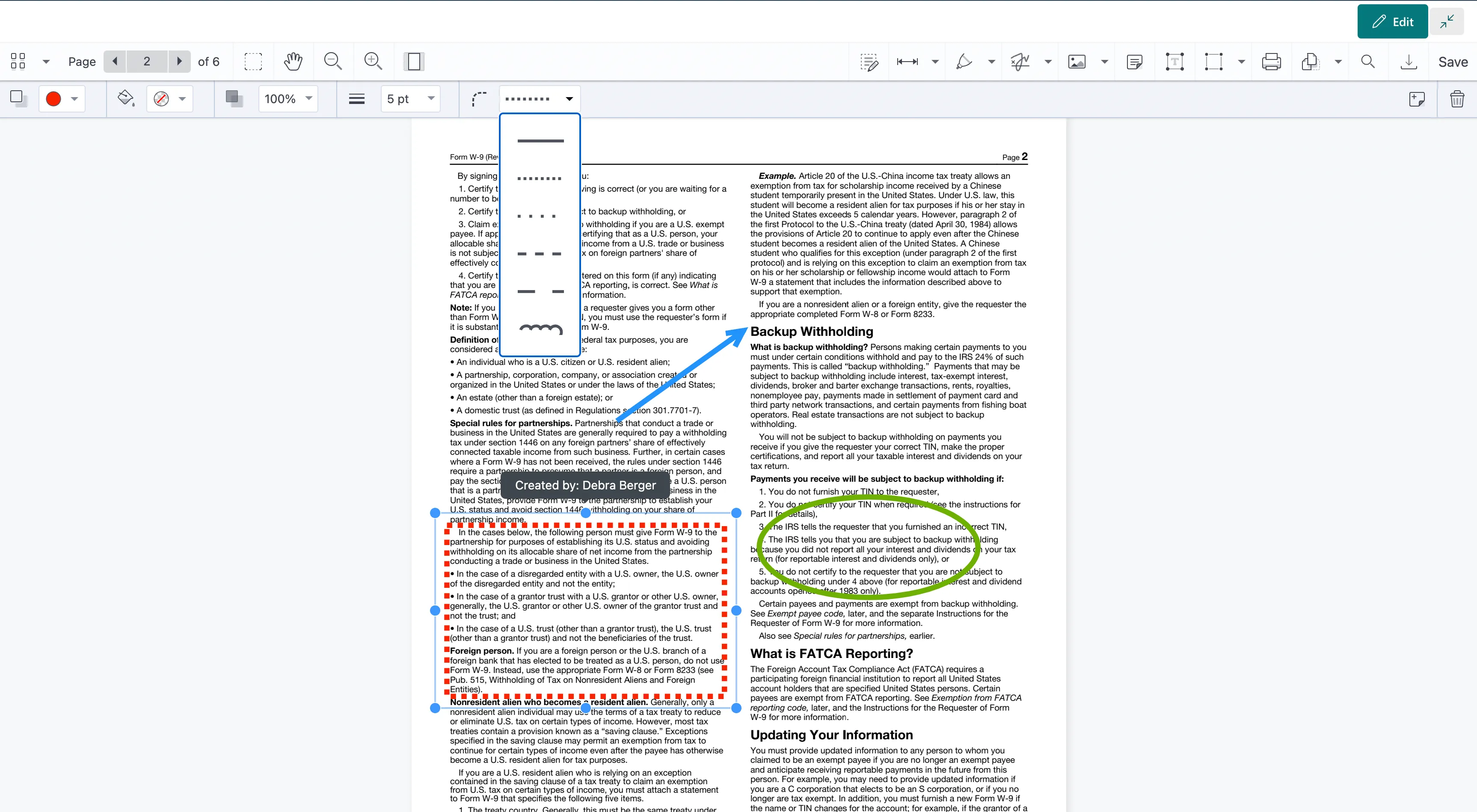 Edit shape annotations