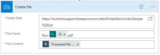 Creating a file