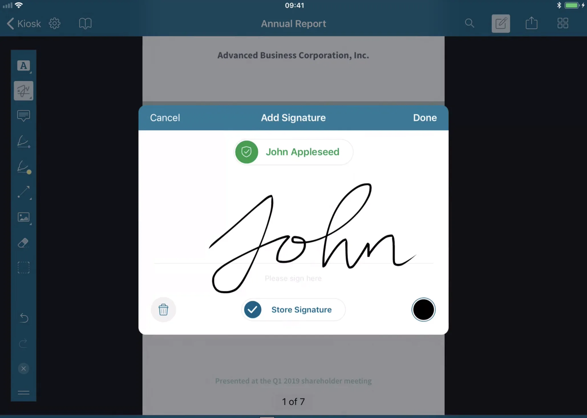 PSPDFKit for iOS creating a Digital Signature