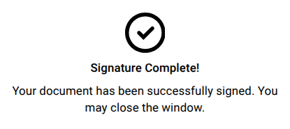 Signature complete