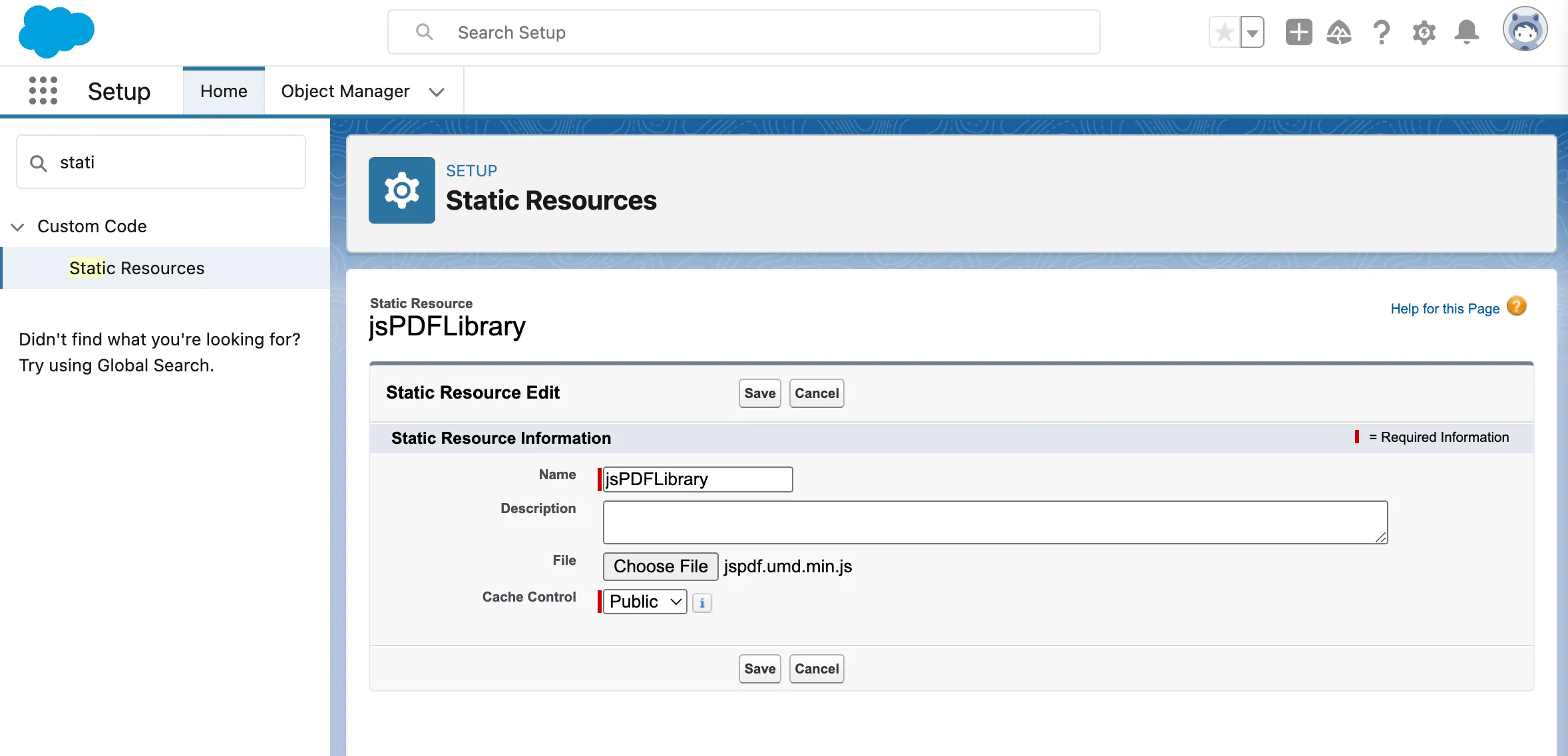 static resource