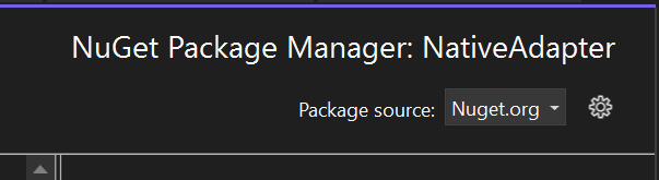 NuGet package manager source