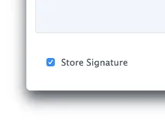 Store Signature Store Signature