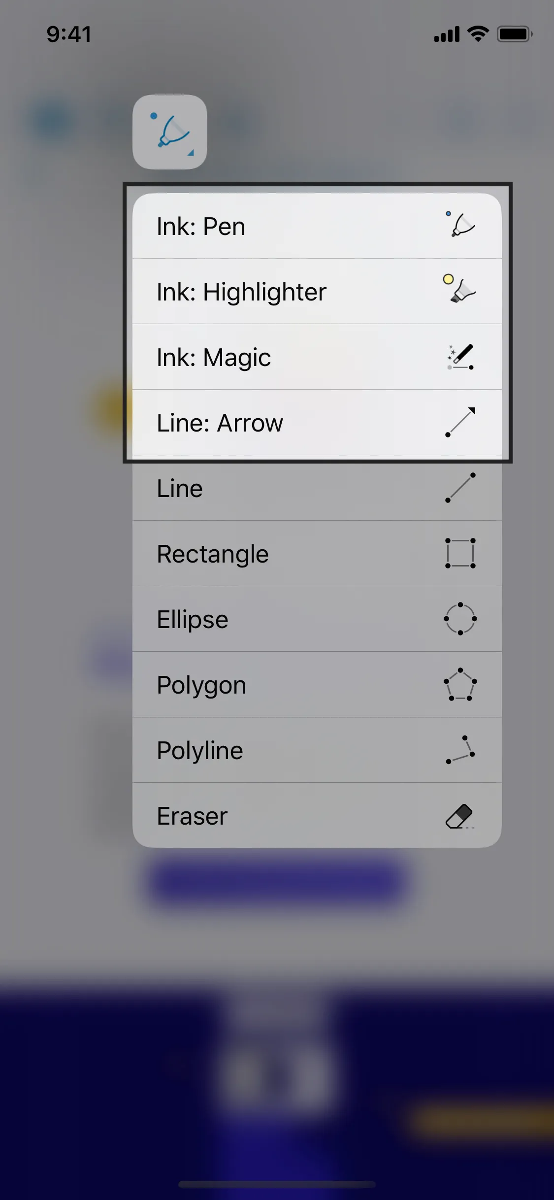 Previous Menu UI