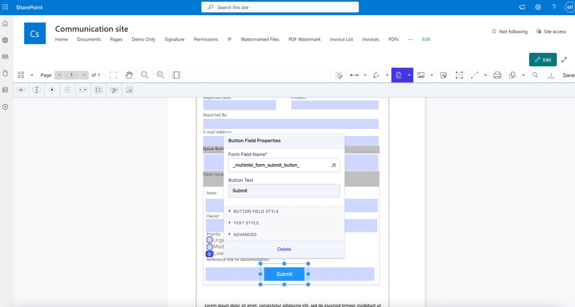 Open PDFs in SharePoint