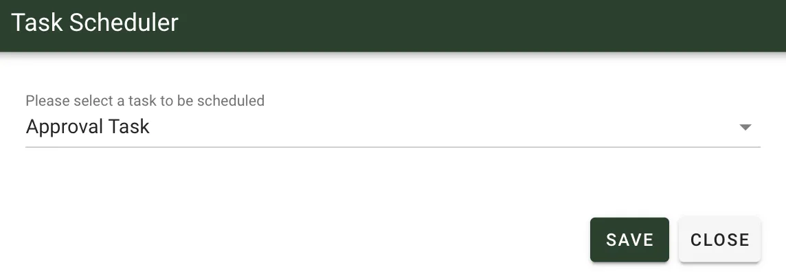 Task Scheduler configuration dialog