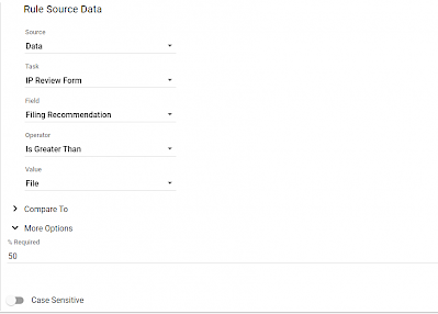 Example of a majority voting rule using the % Required field