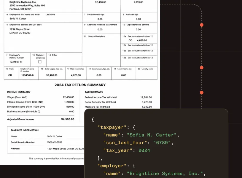Tax document extraction