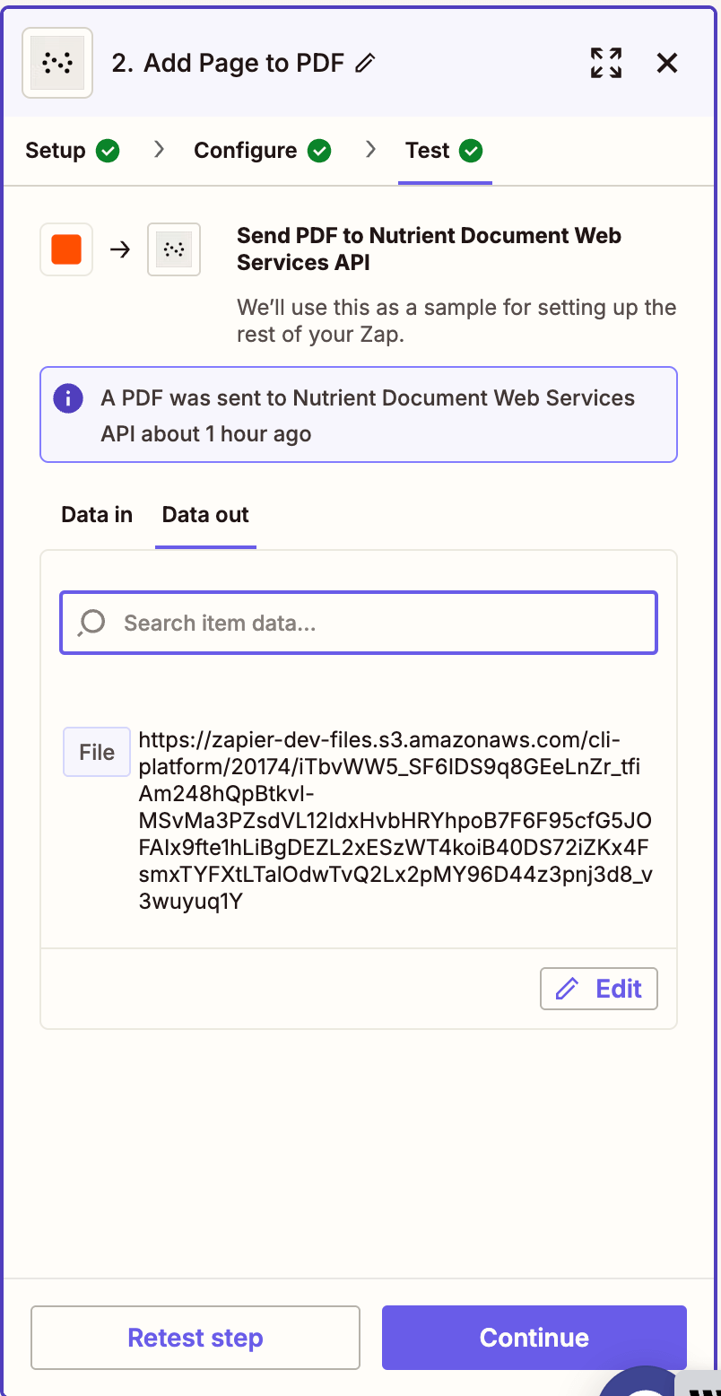 Run a test to verify the blank page is inserted into the PDF