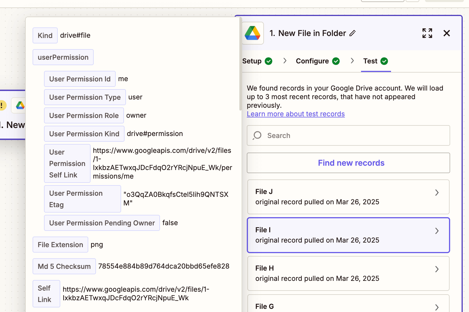 Test trigger successfully detects a PDF file