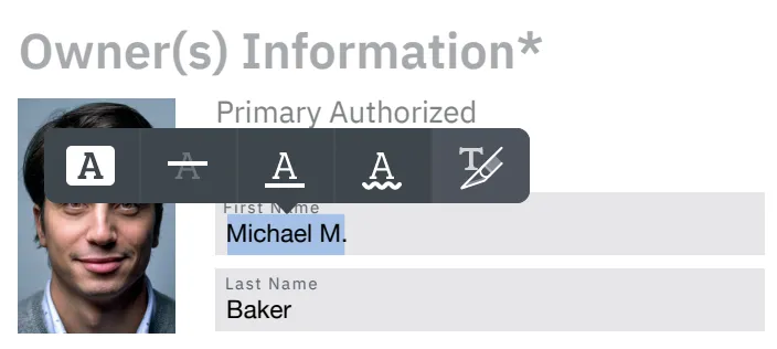 Text Selection Menu Text selection menu