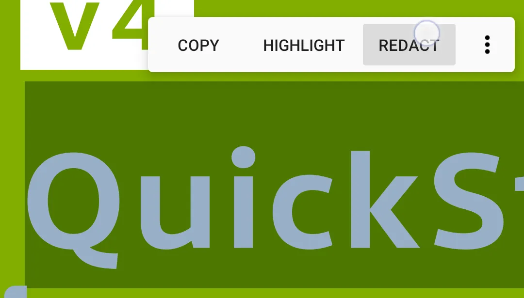 Text Selection Menu Text selection menu