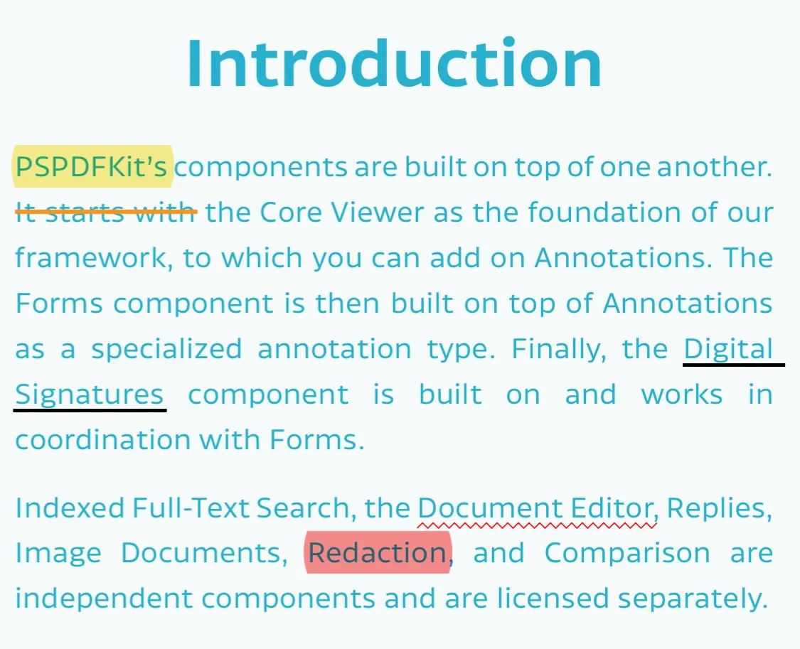 Text Markup Example