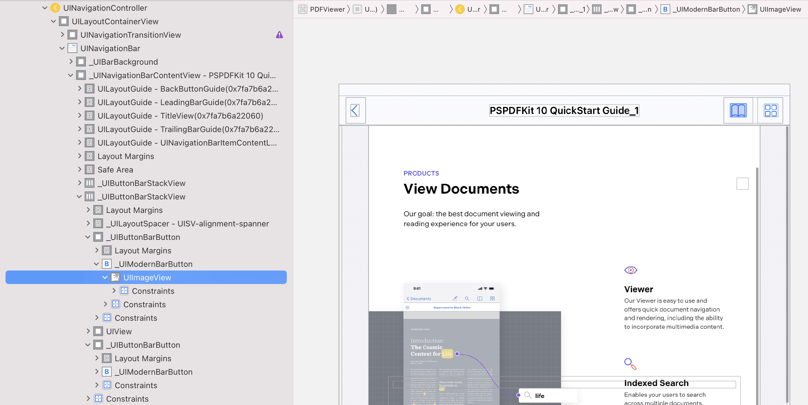 View Debugger with iOS 14 API