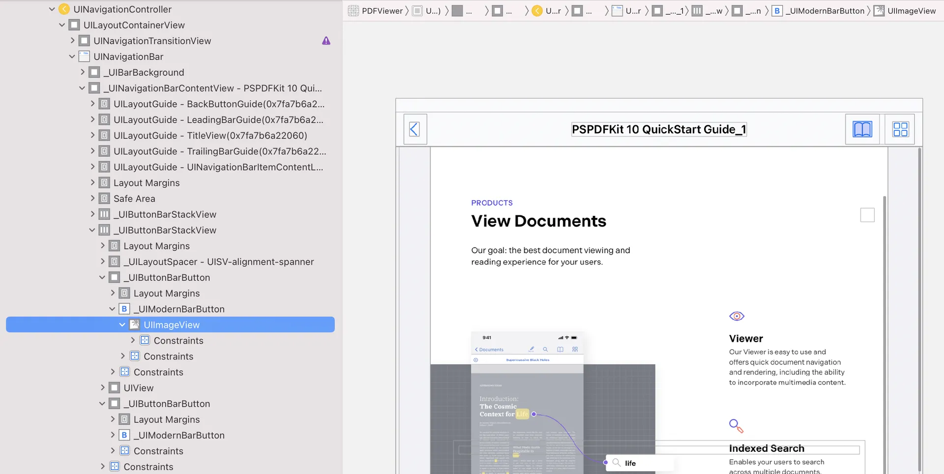 View Debugger with iOS 14 API