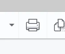 Print button on toolbar