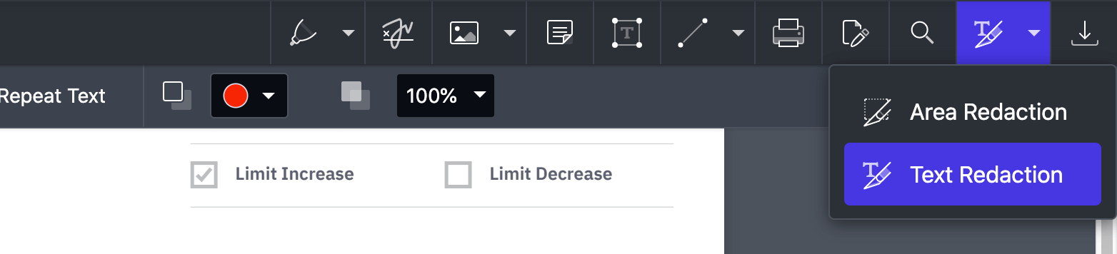 Text and Area Redaction Tools
