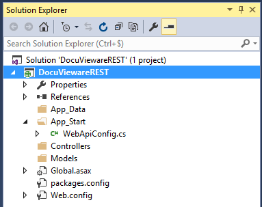 Project structure in Solution Explorer