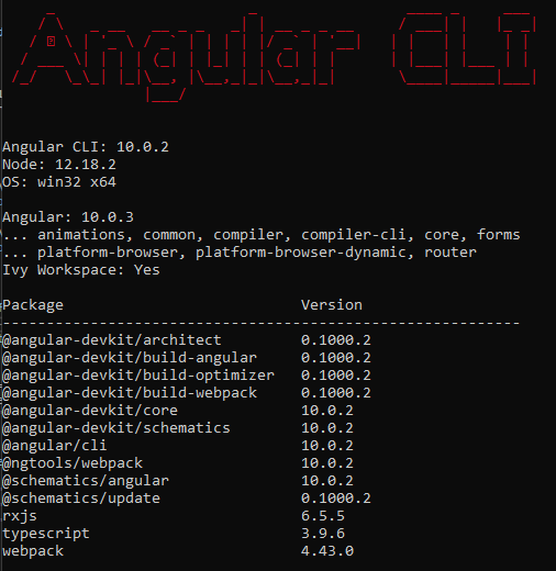 Angular CLI version check in command prompt
