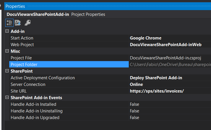 Development environment configuration