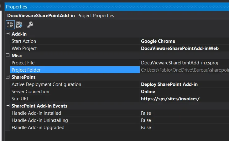 Development environment configuration