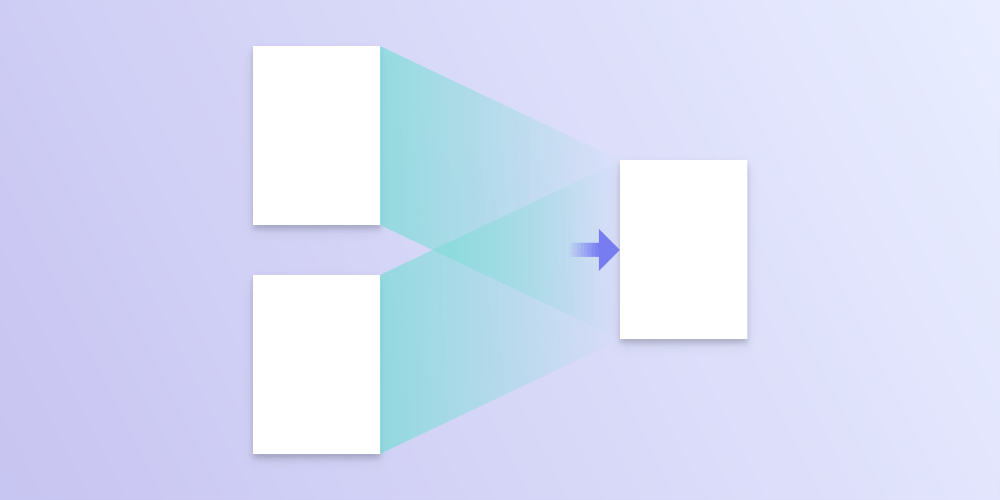 Image showing two individual pages merged into one document