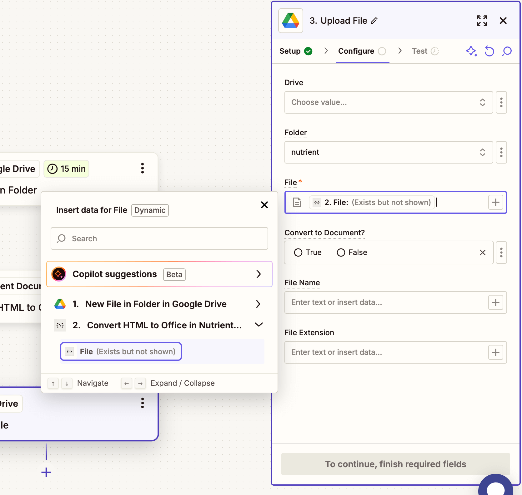 Mapped Office file from Nutrient output