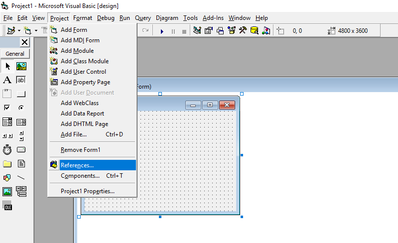 Project > References