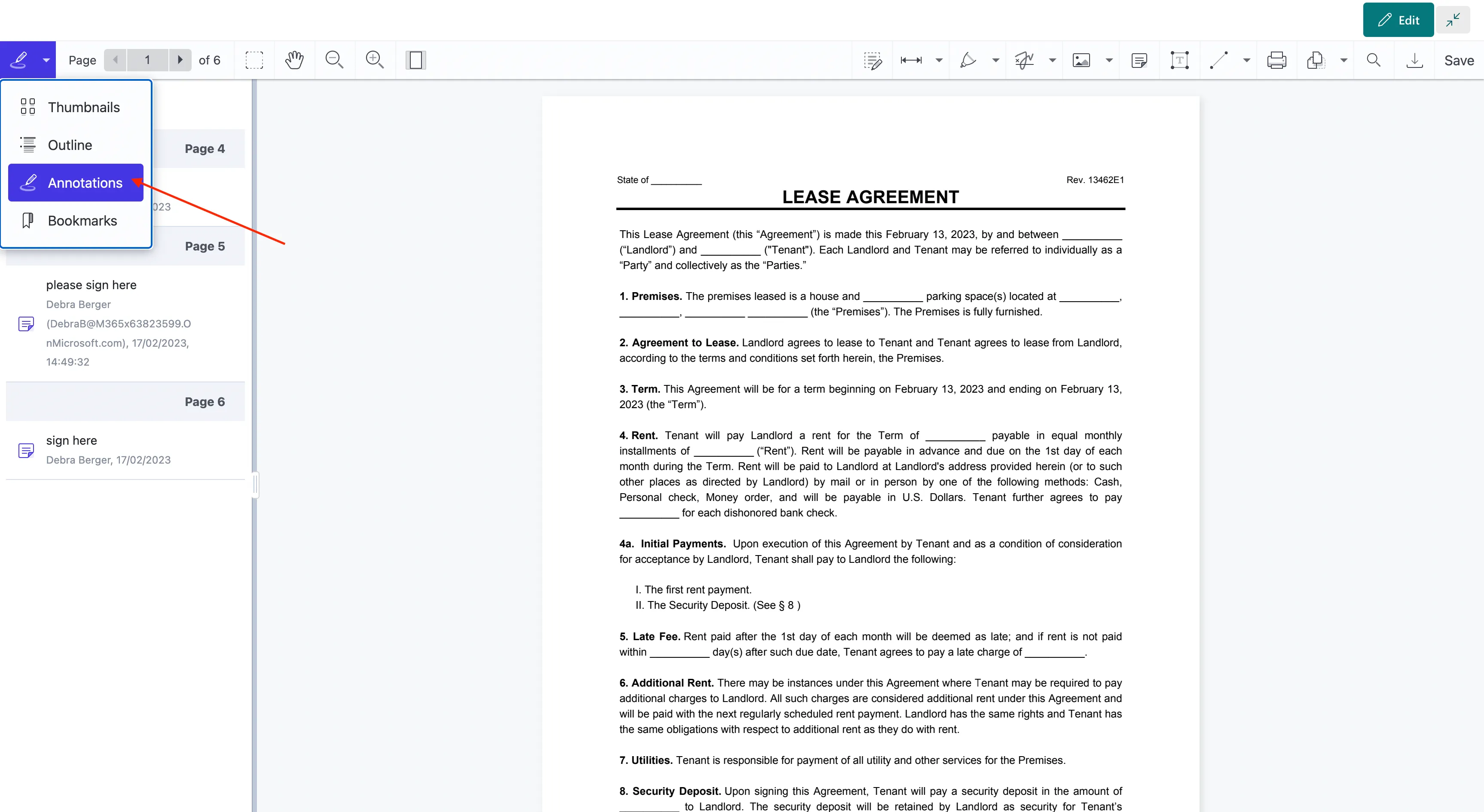 View annotations