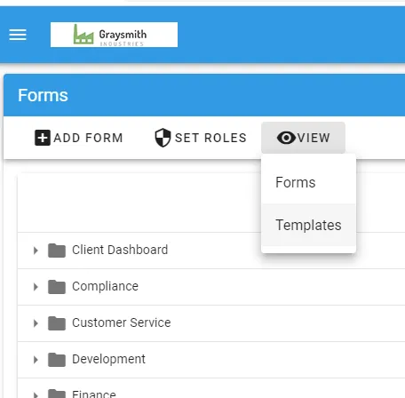 select view templates