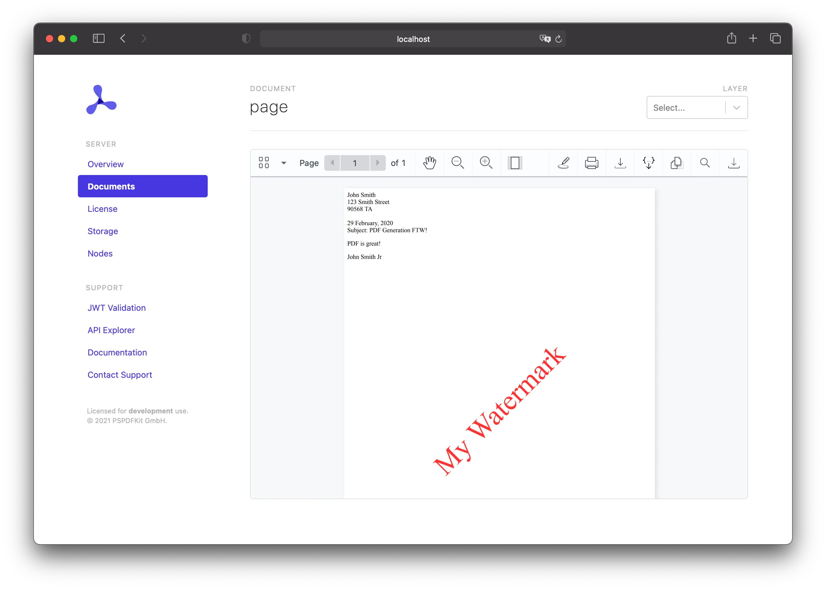 A PDF with a watermark