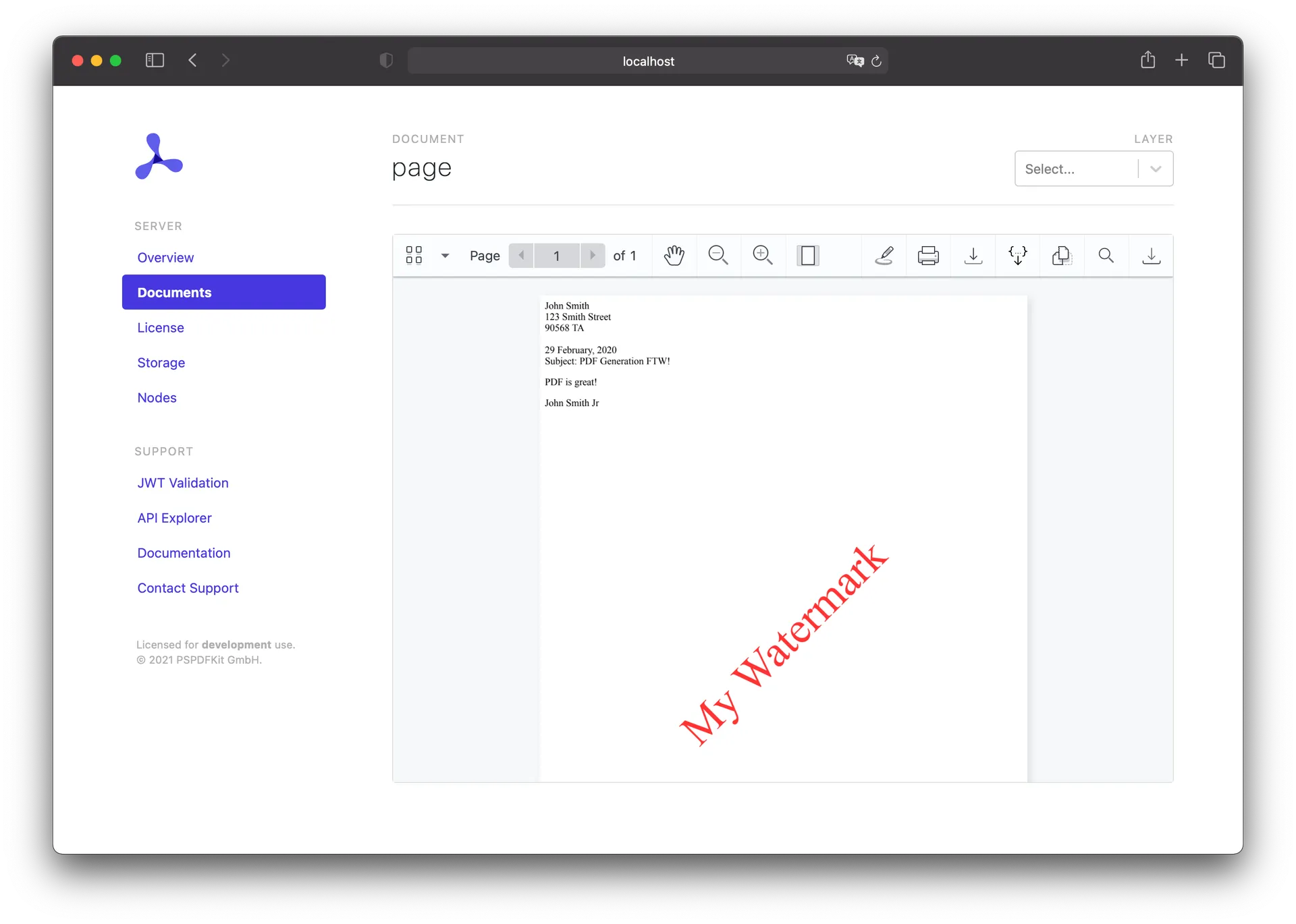 A PDF with a watermark