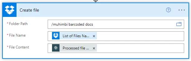 create file