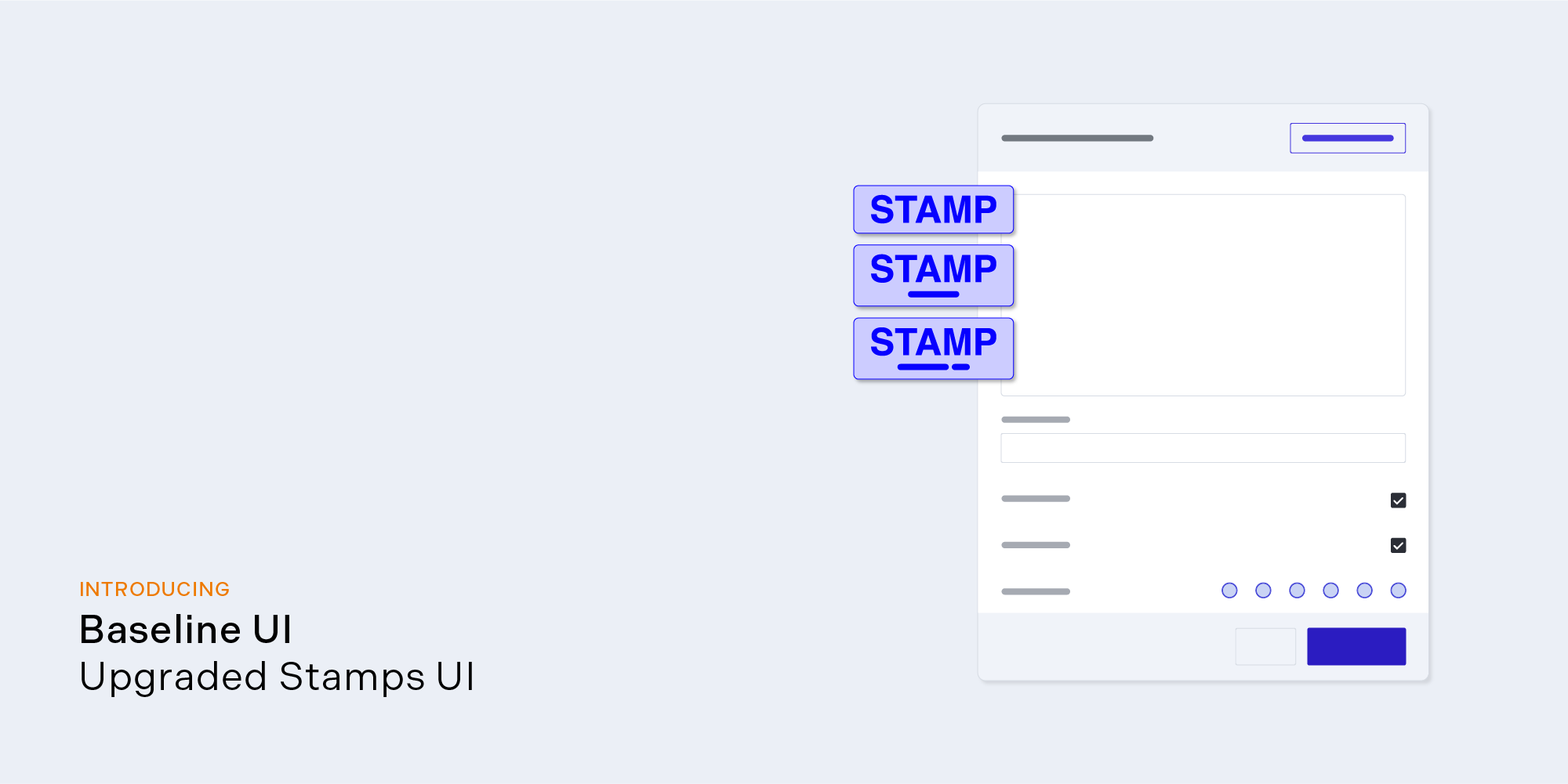 New Stamps UI