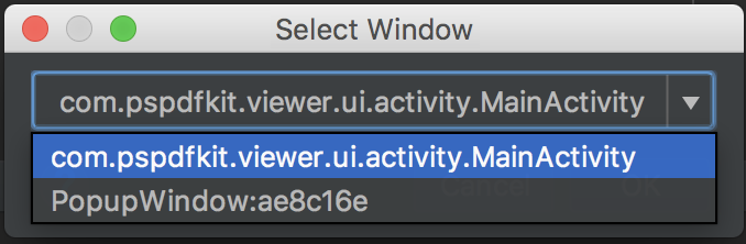 View hierarchy chooser