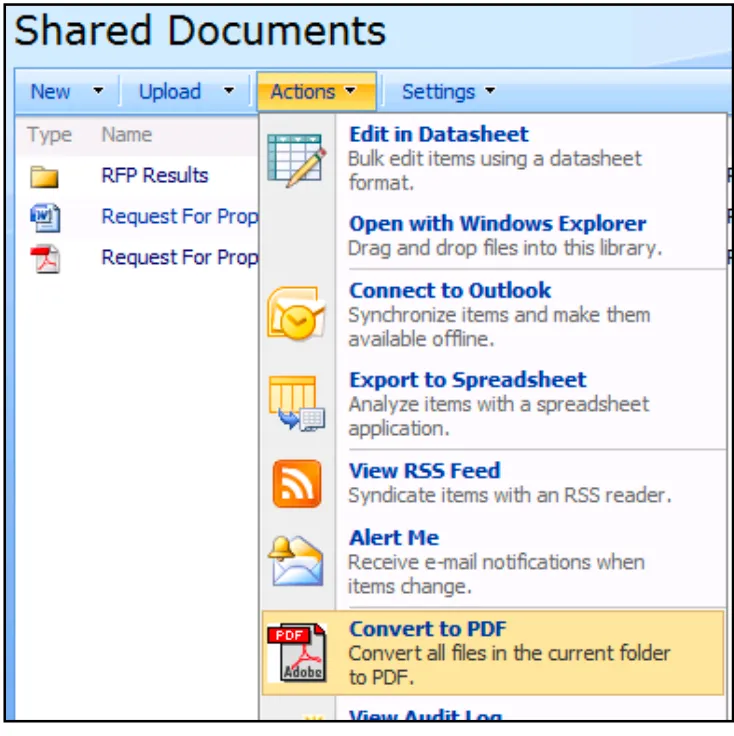 convert to pdf