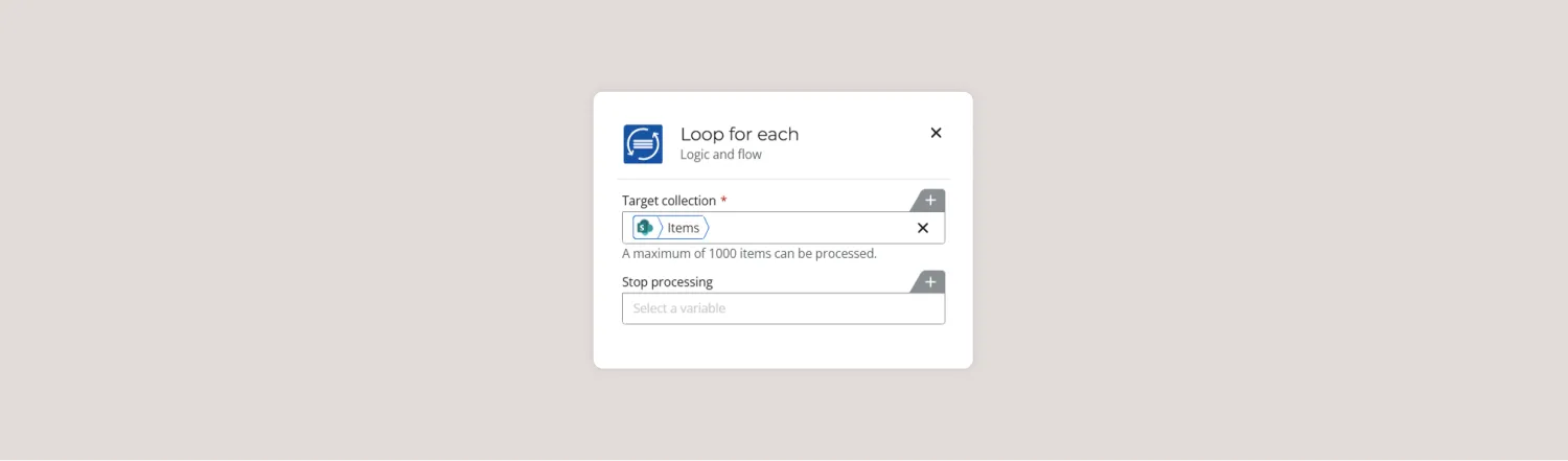 Loop for each
