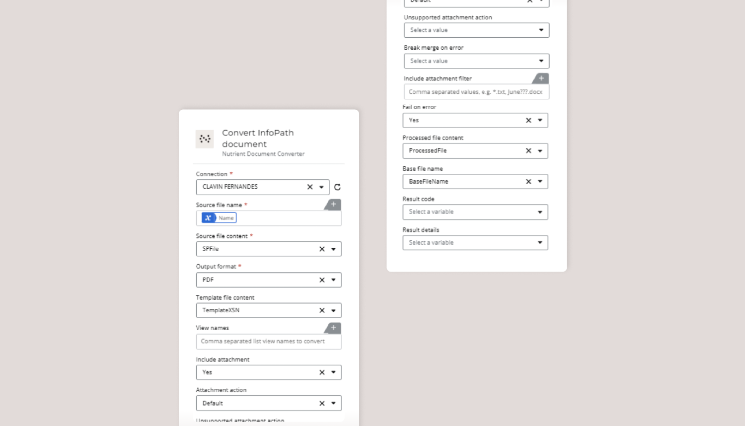 Convert InfoPath document