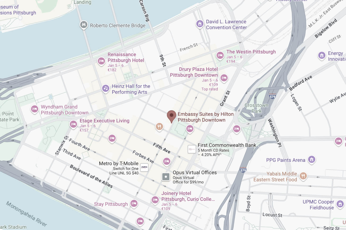 Embassy Suites by Hilton location map