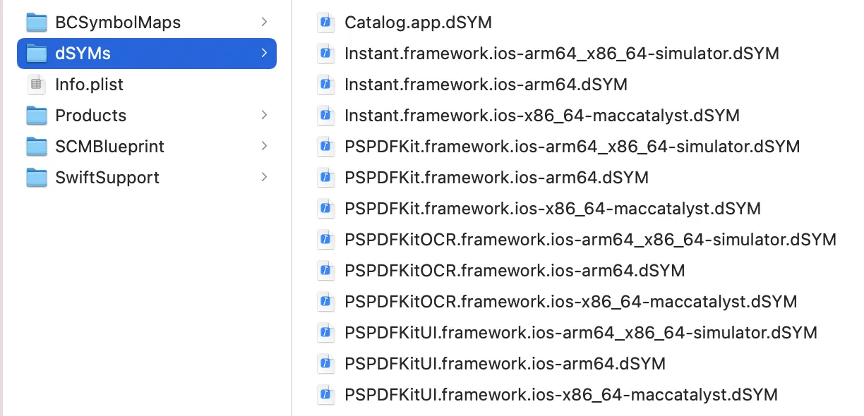 xcode-11-format-dsyms-archive