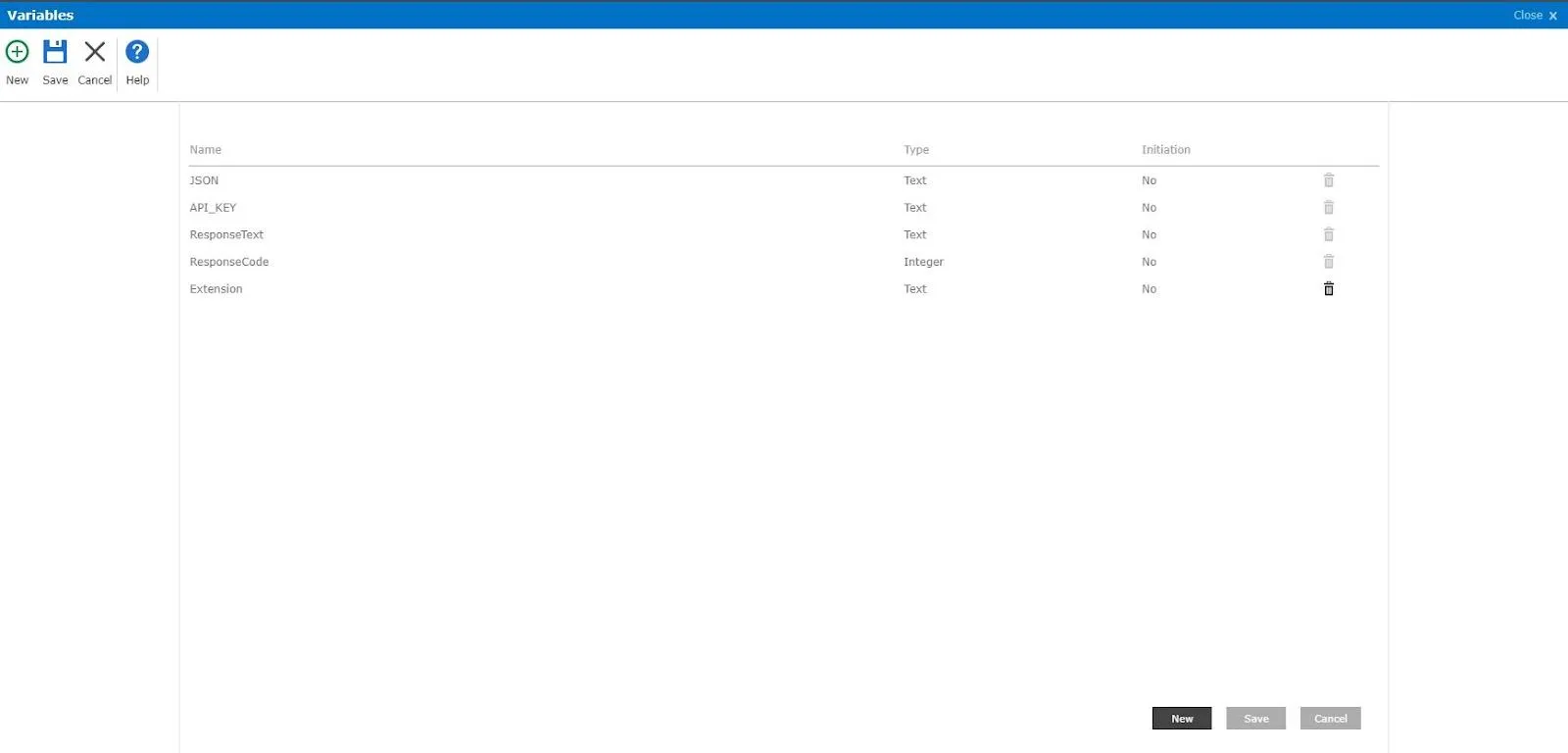 workflow variables