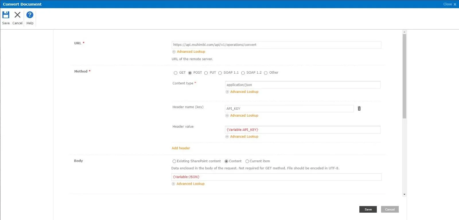 json workflow variable