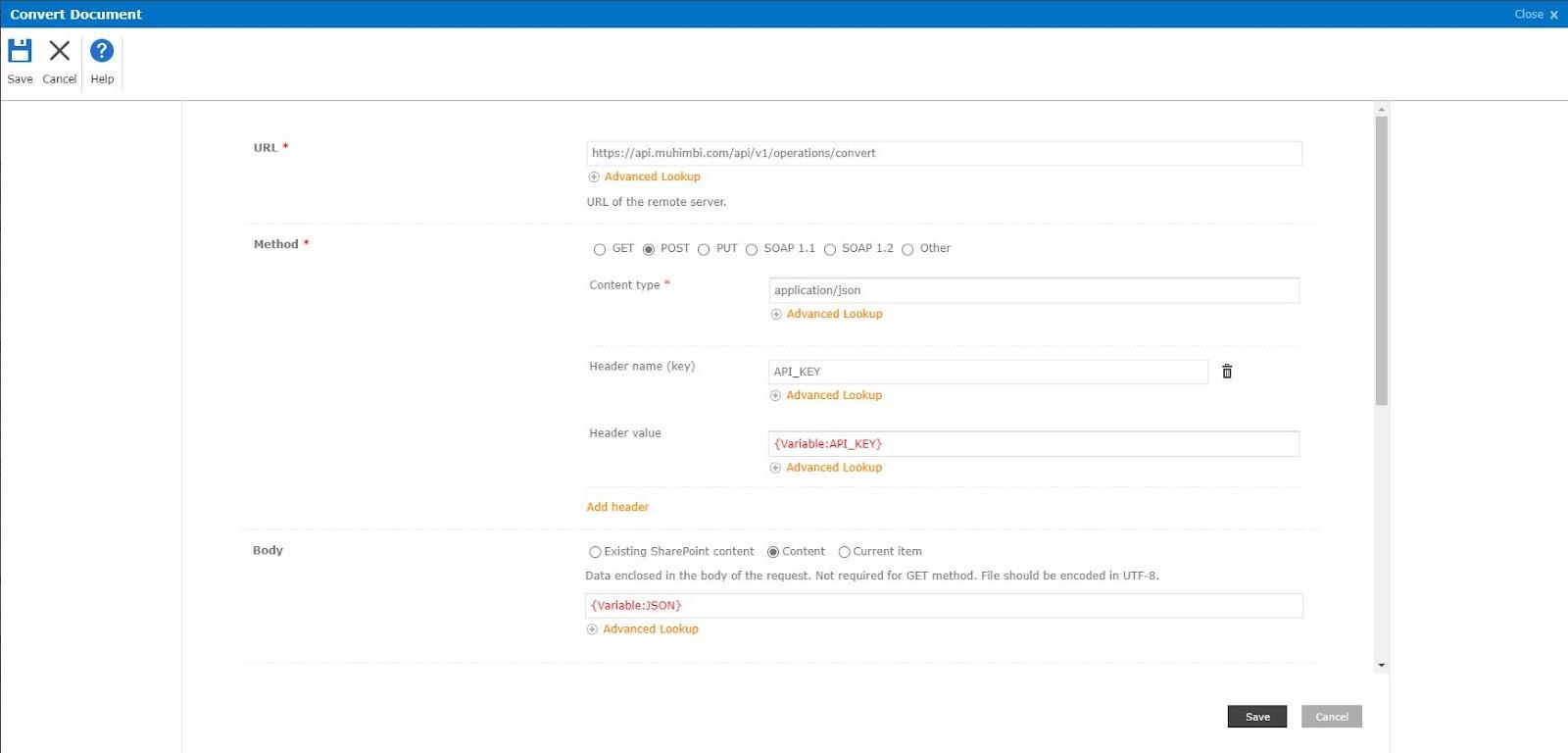 json workflow variable