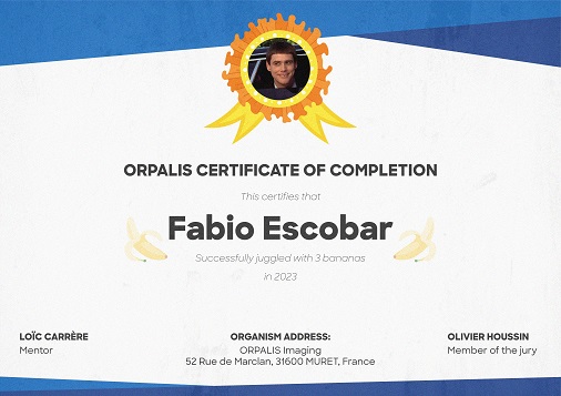 An example of certificate of completion - Click on the image to view it in a larger size.