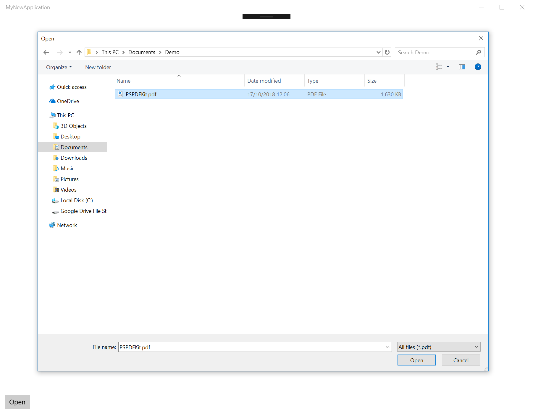 Open File