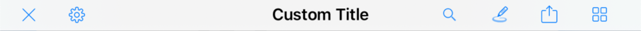 Main Toolbar iOS