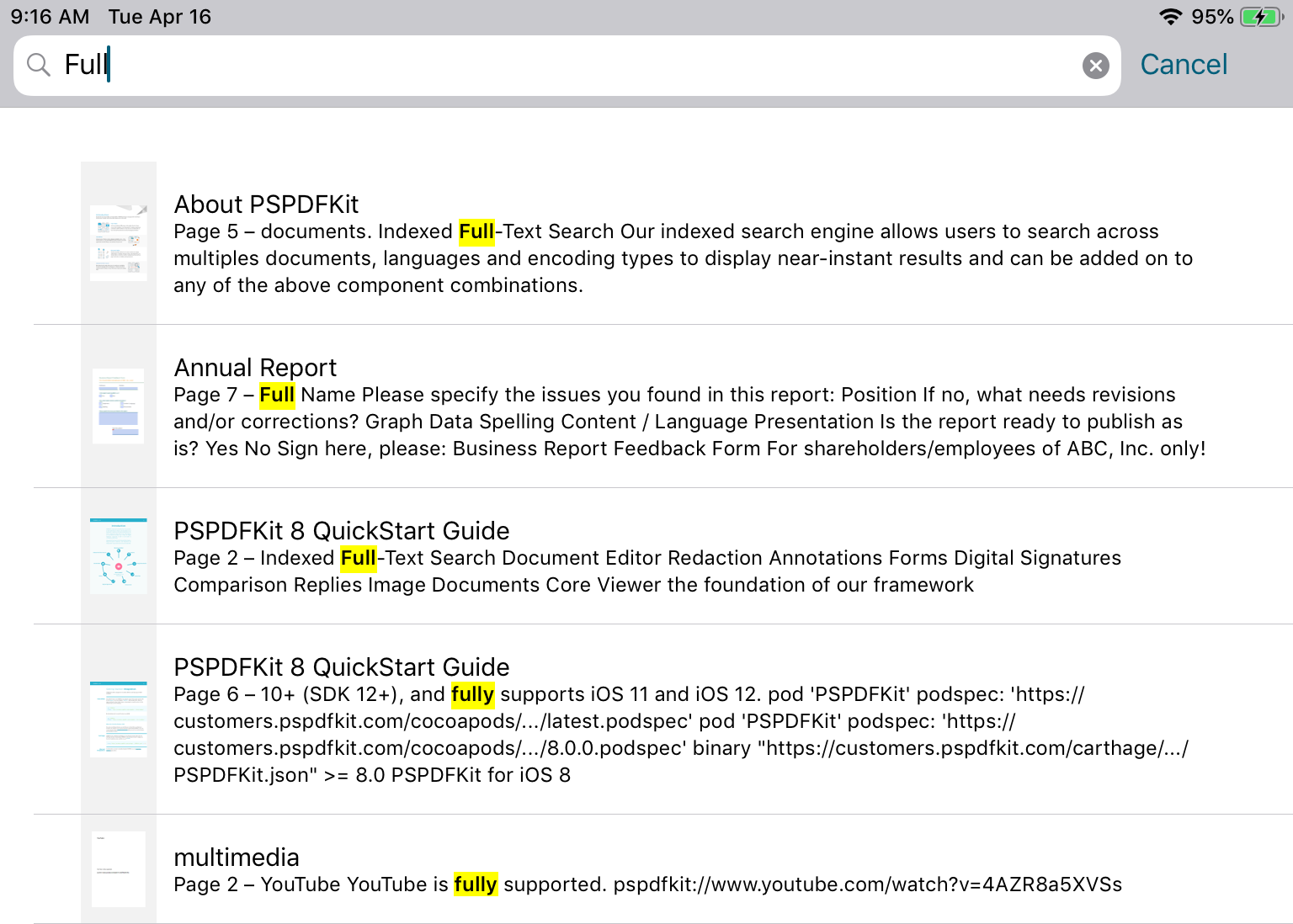 Preview example